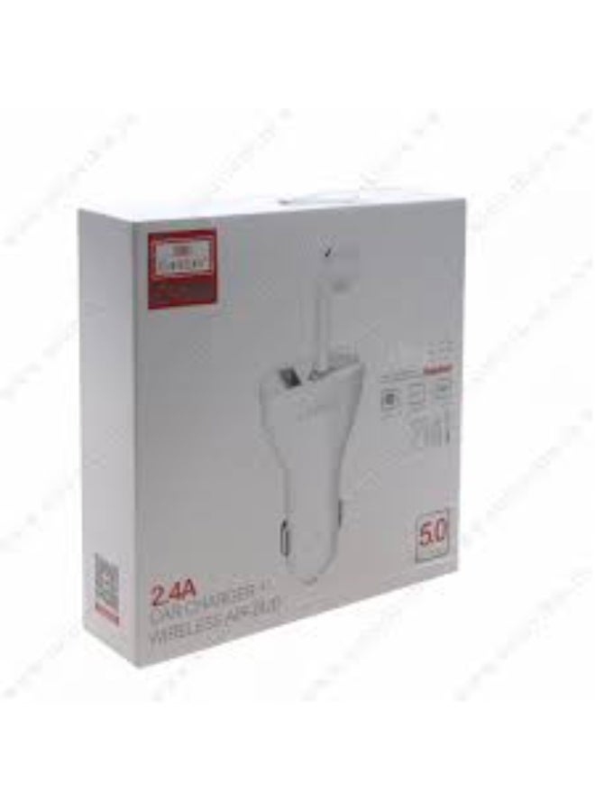 أيرلدوم شاحن سيارة Earldom ET-M41 2 في 1 مع سماعة أذن لاسلكية - أبيض - Image 3